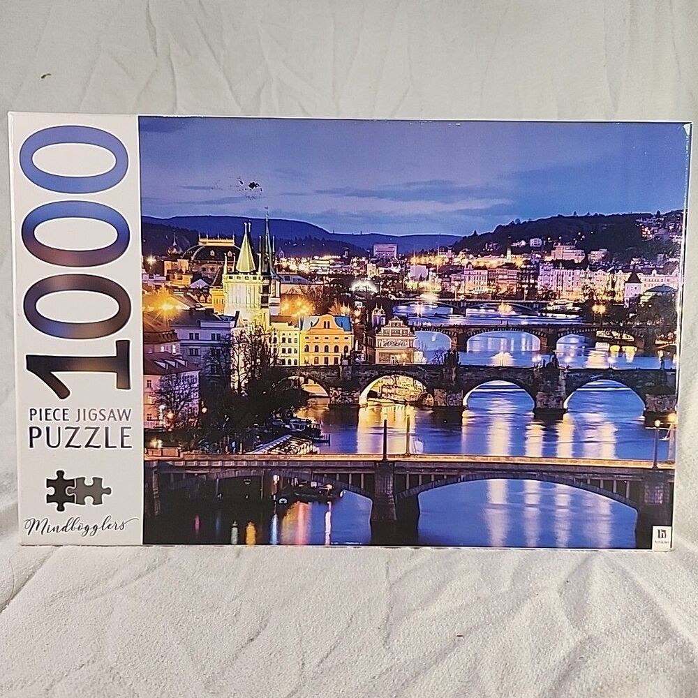 Puzzle 1000 Piece Mindbogglers Jigsaw Vltava River Prague Czech Republic NEW